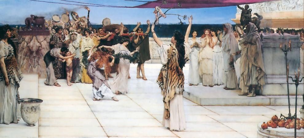 Sir Lawrence Alma-Tadema A Dedication to Bacchus